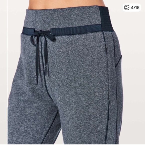 Lululemon Cool & Collected Jogger *28” Heathered Speckled True Navy size 8 - Picture 4 of 15
